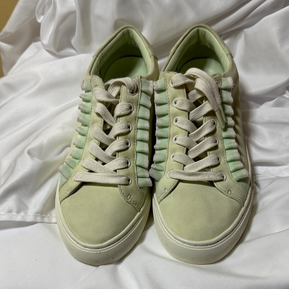 Tory Burch Pale Green Low-Top Sneakers